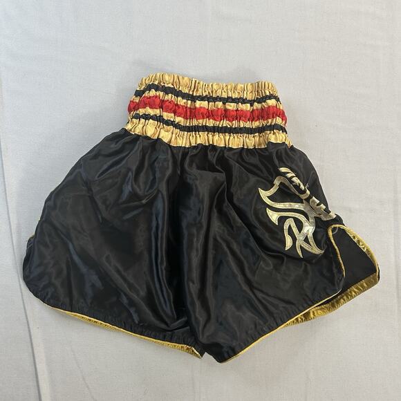Top King Muay Thai Boxing Shorts Size Small Black & Purple MMA - Picture 4 of 4